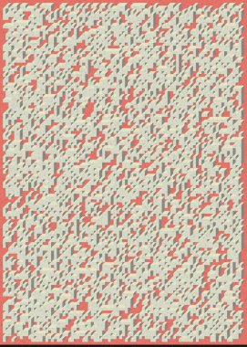 Edward Zajec 'in 1971' deki Il Cubo 'sunun uygulanması. Esasen 8 taştan oluşan bir Truchet fayans seti ve yerleştirme sanatı illüstrasyonu için kurallar