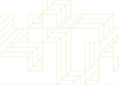 Edward Zajec 'in 1971' deki Il Cubo 'sunun uygulanması. Esasen 8 taştan oluşan bir Truchet fayans seti ve yerleştirme sanatı illüstrasyonu için kurallar