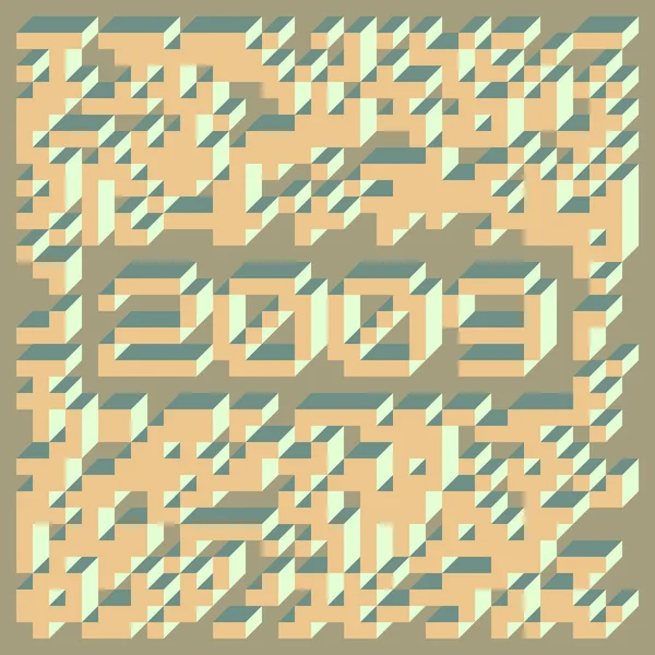 Edward Zajec 'in 1971' deki Il Cubo 'sunun uygulanması. Esasen 8 taştan oluşan bir Truchet fayans seti ve yerleştirme sanatı illüstrasyonu için kurallar