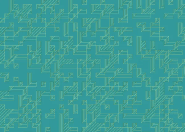 Edward Zajec 'in 1971' deki Il Cubo 'sunun uygulanması. Esasen 8 taştan oluşan bir Truchet fayans seti ve yerleştirme sanatı illüstrasyonu için kurallar