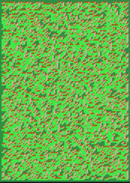 Edward Zajec 'in 1971' deki Il Cubo 'sunun uygulanması. Esasen 8 taştan oluşan bir Truchet fayans seti ve yerleştirme sanatı illüstrasyonu için kurallar