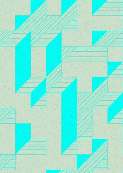 Edward Zajec 'in 1971' deki Il Cubo 'sunun uygulanması. Esasen 8 taştan oluşan bir Truchet fayans seti ve yerleştirme sanatı illüstrasyonu için kurallar