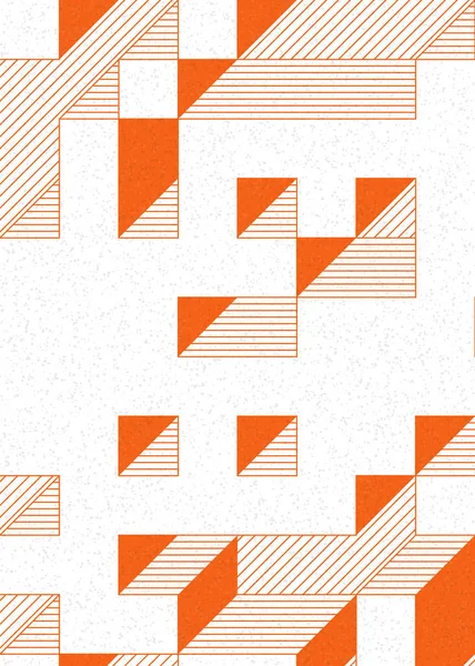 Edward Zajec 'in 1971' deki Il Cubo 'sunun uygulanması. Esasen 8 taştan oluşan bir Truchet fayans seti ve yerleştirme sanatı illüstrasyonu için kurallar