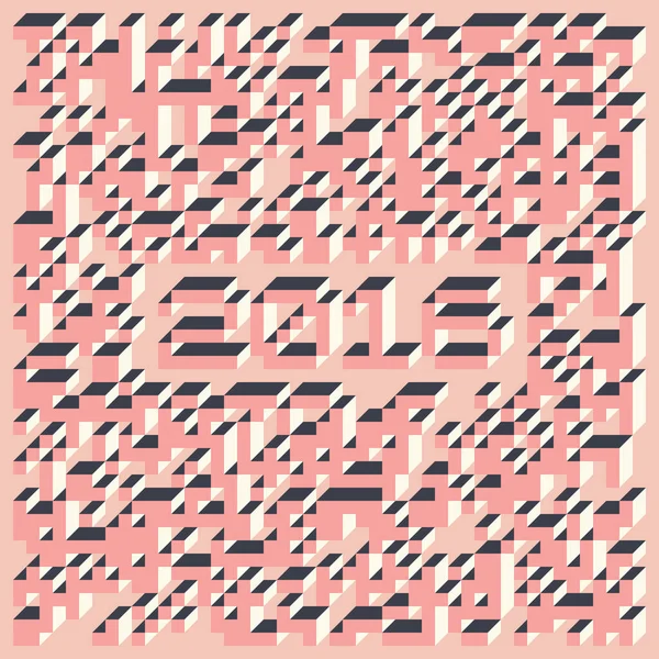 Edward Zajec 'in 1971' deki Il Cubo 'sunun uygulanması. Esasen 8 taştan oluşan bir Truchet fayans seti ve yerleştirme sanatı illüstrasyonu için kurallar