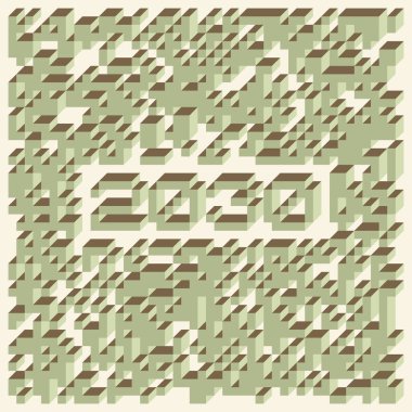 Edward Zajec 'in 1971' deki Il Cubo 'sunun uygulanması. Esasen 8 taştan oluşan bir Truchet fayans seti ve yerleştirme sanatı illüstrasyonu için kurallar