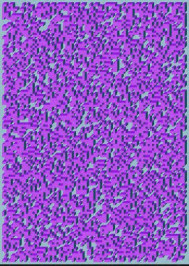 Edward Zajec 'in 1971' deki Il Cubo 'sunun uygulanması. Esasen 8 taştan oluşan bir Truchet fayans seti ve yerleştirme sanatı illüstrasyonu için kurallar