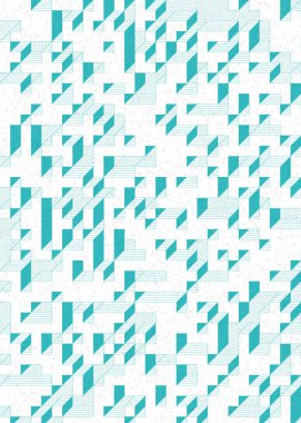 Edward Zajec 'in 1971' deki Il Cubo 'sunun uygulanması. Esasen 8 taştan oluşan bir Truchet fayans seti ve yerleştirme sanatı illüstrasyonu için kurallar