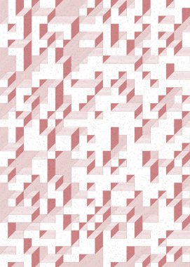 Edward Zajec 'in 1971' deki Il Cubo 'sunun uygulanması. Esasen 8 taştan oluşan bir Truchet fayans seti ve yerleştirme sanatı illüstrasyonu için kurallar