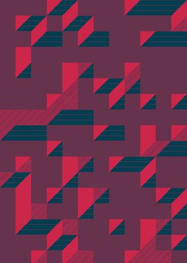 Edward Zajec 'in 1971' deki Il Cubo 'sunun uygulanması. Esasen 8 taştan oluşan bir Truchet fayans seti ve yerleştirme sanatı illüstrasyonu için kurallar