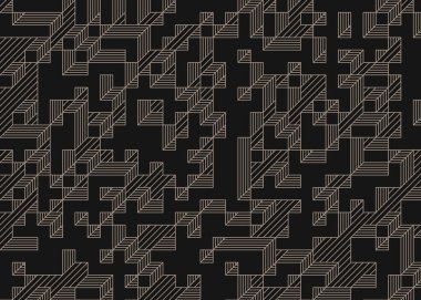 Edward Zajec 'in 1971' deki Il Cubo 'sunun uygulanması. Esasen 8 taştan oluşan bir Truchet fayans seti ve yerleştirme sanatı illüstrasyonu için kurallar