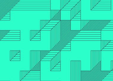 1999 'da Edward Zajec II Cubo' nun 1971 'de uygulanması. Esasen 8 taştan oluşan bir Truchet fayans seti ve yerleştirme sanatı illüstrasyonu için kurallar.