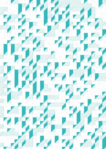 Edward Zajec 'in 1971' deki Il Cubo 'sunun uygulanması. Esasen 8 taştan oluşan bir Truchet fayans seti ve yerleştirme sanatı illüstrasyonu için kurallar