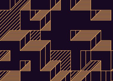 Edward Zajec 'in 1971' deki Il Cubo 'sunun uygulanması. Esasen 8 taştan oluşan bir Truchet fayans seti ve yerleştirme sanatı illüstrasyonu için kurallar