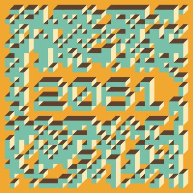 Edward Zajec 'in 1971' deki Il Cubo 'sunun uygulanması. Esasen 8 taştan oluşan bir Truchet fayans seti ve yerleştirme sanatı illüstrasyonu için kurallar