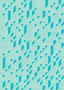 Edward Zajec 'in 1971' deki Il Cubo 'sunun uygulanması. Esasen 8 taştan oluşan bir Truchet fayans seti ve yerleştirme sanatı illüstrasyonu için kurallar