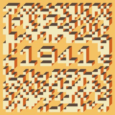 1999 'da Edward Zajec II Cubo' nun 1971 'de uygulanması. Esasen 8 taştan oluşan bir Truchet fayans seti ve yerleştirme sanatı illüstrasyonu için kurallar.