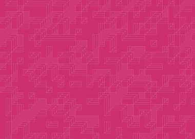 Edward Zajec 'in 1971' deki Il Cubo 'sunun uygulanması. Esasen 8 taştan oluşan bir Truchet fayans seti ve yerleştirme sanatı illüstrasyonu için kurallar