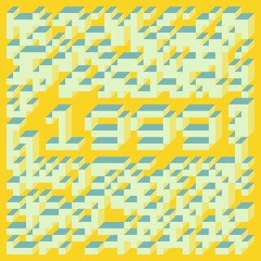 1999 'da Edward Zajec II Cubo' nun 1971 'de uygulanması. Esasen 8 taştan oluşan bir Truchet fayans seti ve yerleştirme sanatı illüstrasyonu için kurallar.