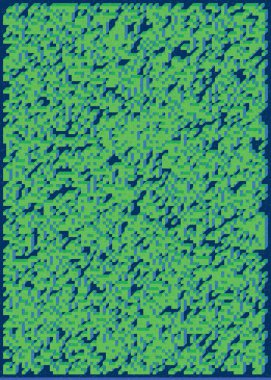 Edward Zajec 'in 1971' deki Il Cubo 'sunun uygulanması. Esasen 8 taştan oluşan bir Truchet fayans seti ve yerleştirme sanatı illüstrasyonu için kurallar