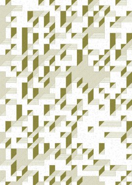 Edward Zajec 'in 1971' deki Il Cubo 'sunun uygulanması. Esasen 8 taştan oluşan bir Truchet fayans seti ve yerleştirme sanatı illüstrasyonu için kurallar