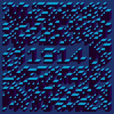 1999 'da Edward Zajec II Cubo' nun 1971 'de uygulanması. Esasen 8 taştan oluşan bir Truchet fayans seti ve yerleştirme sanatı illüstrasyonu için kurallar.