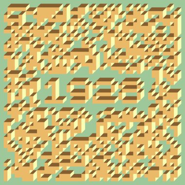 1999 'da Edward Zajec II Cubo' nun 1971 'de uygulanması. Esasen 8 taştan oluşan bir Truchet fayans seti ve yerleştirme sanatı illüstrasyonu için kurallar.