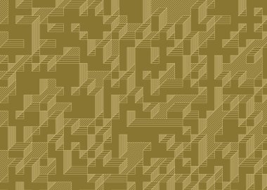 Edward Zajec 'in 1971' deki Il Cubo 'sunun uygulanması. Esasen 8 taştan oluşan bir Truchet fayans seti ve yerleştirme sanatı illüstrasyonu için kurallar