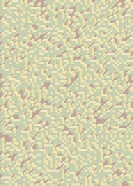 Edward Zajec 'in 1971' deki Il Cubo 'sunun uygulanması. Esasen 8 taştan oluşan bir Truchet fayans seti ve yerleştirme sanatı illüstrasyonu için kurallar