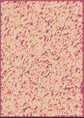 Edward Zajec 'in 1971' deki Il Cubo 'sunun uygulanması. Esasen 8 taştan oluşan bir Truchet fayans seti ve yerleştirme sanatı illüstrasyonu için kurallar