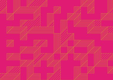 Edward Zajec 'in 1971' deki Il Cubo 'sunun uygulanması. Esasen 8 taştan oluşan bir Truchet fayans seti ve yerleştirme sanatı illüstrasyonu için kurallar