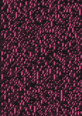 Edward Zajec 'in 1971' deki Il Cubo 'sunun uygulanması. Esasen 8 taştan oluşan bir Truchet fayans seti ve yerleştirme sanatı illüstrasyonu için kurallar