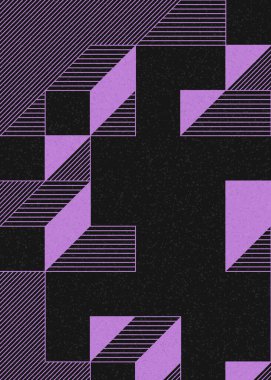 Edward Zajec 'in 1971' deki Il Cubo 'sunun uygulanması. Esasen 8 taştan oluşan bir Truchet fayans seti ve yerleştirme sanatı illüstrasyonu için kurallar