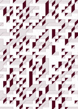 Edward Zajec 'in 1971' deki Il Cubo 'sunun uygulanması. Esasen 8 taştan oluşan bir Truchet fayans seti ve yerleştirme sanatı illüstrasyonu için kurallar