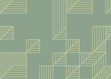 Edward Zajec 'in 1971' deki Il Cubo 'sunun uygulanması. Esasen 8 taştan oluşan bir Truchet fayans seti ve yerleştirme sanatı illüstrasyonu için kurallar