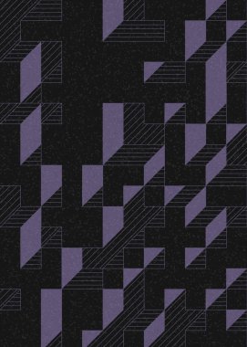 Edward Zajec 'in 1971' deki Il Cubo 'sunun uygulanması. Esasen 8 taştan oluşan bir Truchet fayans seti ve yerleştirme sanatı illüstrasyonu için kurallar