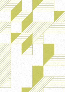 Edward Zajec 'in 1971' deki Il Cubo 'sunun uygulanması. Esasen 8 taştan oluşan bir Truchet fayans seti ve yerleştirme sanatı illüstrasyonu için kurallar