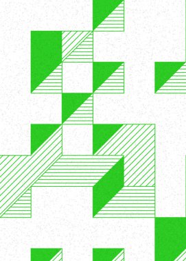 Edward Zajec 'in 1971' deki Il Cubo 'sunun uygulanması. Esasen 8 taştan oluşan bir Truchet fayans seti ve yerleştirme sanatı illüstrasyonu için kurallar