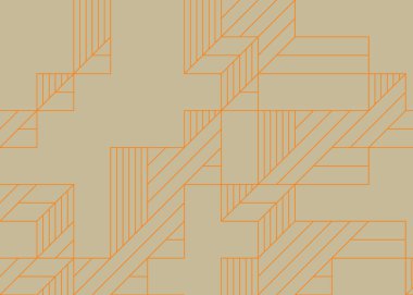 Edward Zajec 'in 1971' deki Il Cubo 'sunun uygulanması. Esasen 8 taştan oluşan bir Truchet fayans seti ve yerleştirme sanatı illüstrasyonu için kurallar