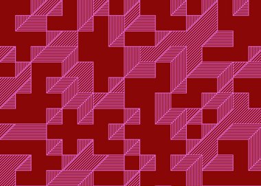 1999 'da Edward Zajec II Cubo' nun 1971 'de uygulanması. Esasen 8 taştan oluşan bir Truchet fayans seti ve yerleştirme sanatı illüstrasyonu için kurallar.