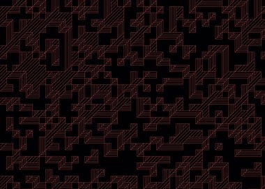 1999 'da Edward Zajec II Cubo' nun 1971 'de uygulanması. Esasen 8 taştan oluşan bir Truchet fayans seti ve yerleştirme sanatı illüstrasyonu için kurallar.