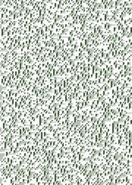 Edward Zajec 'in 1971' deki Il Cubo 'sunun uygulanması. Esasen 8 taştan oluşan bir Truchet fayans seti ve yerleştirme sanatı illüstrasyonu için kurallar