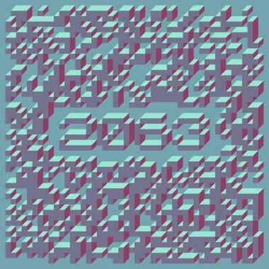 Edward Zajec 'in 1971' deki Il Cubo 'sunun uygulanması. Esasen 8 taştan oluşan bir Truchet fayans seti ve yerleştirme sanatı illüstrasyonu için kurallar