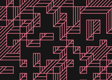 1999 'da Edward Zajec II Cubo' nun 1971 'de uygulanması. Esasen 8 taştan oluşan bir Truchet fayans seti ve yerleştirme sanatı illüstrasyonu için kurallar.