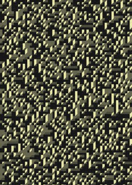 Edward Zajec 'in 1971' deki Il Cubo 'sunun uygulanması. Esasen 8 taştan oluşan bir Truchet fayans seti ve yerleştirme sanatı illüstrasyonu için kurallar