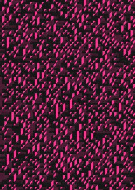 Edward Zajec 'in 1971' deki Il Cubo 'sunun uygulanması. Esasen 8 taştan oluşan bir Truchet fayans seti ve yerleştirme sanatı illüstrasyonu için kurallar