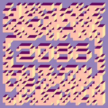 Edward Zajec 'in 1971' deki Il Cubo 'sunun uygulanması. Esasen 8 taştan oluşan bir Truchet fayans seti ve yerleştirme sanatı illüstrasyonu için kurallar