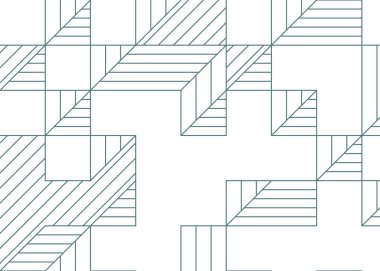 1999 'da Edward Zajec II Cubo' nun 1971 'de uygulanması. Esasen 8 taştan oluşan bir Truchet fayans seti ve yerleştirme sanatı illüstrasyonu için kurallar.