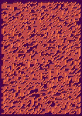 Edward Zajec 'in 1971' deki Il Cubo 'sunun uygulanması. Esasen 8 taştan oluşan bir Truchet fayans seti ve yerleştirme sanatı illüstrasyonu için kurallar