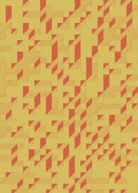 Edward Zajec 'in 1971' deki Il Cubo 'sunun uygulanması. Esasen 8 taştan oluşan bir Truchet fayans seti ve yerleştirme sanatı illüstrasyonu için kurallar