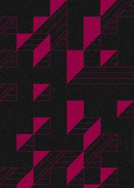 Edward Zajec 'in 1971' deki Il Cubo 'sunun uygulanması. Esasen 8 taştan oluşan bir Truchet fayans seti ve yerleştirme sanatı illüstrasyonu için kurallar